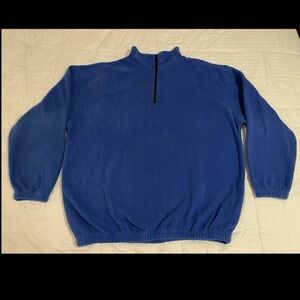 River’s End Men's Size XXL Long Sleeve 1/4 Zip Sweatshirt Fleece Blue EUC